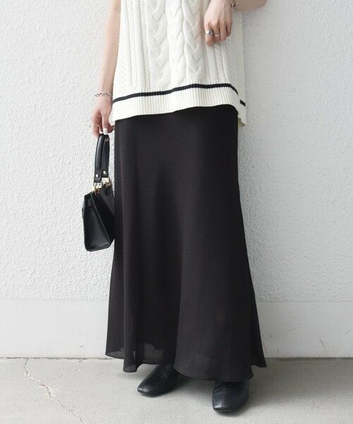 SHIPS / シップス ロング・マキシ丈スカート | 《予約》SHIPS any:〈洗濯機可能〉メッシュ ナロー スカート 26AW | 詳細11