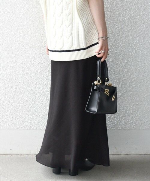 SHIPS / シップス ロング・マキシ丈スカート | 《予約》SHIPS any:〈洗濯機可能〉メッシュ ナロー スカート 26AW | 詳細13