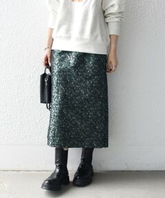 SHIPS / シップス ミニ・ひざ丈スカート | 《予約》SHIPS any:〈洗濯機可能〉フラワー  Iライン イージー スカート