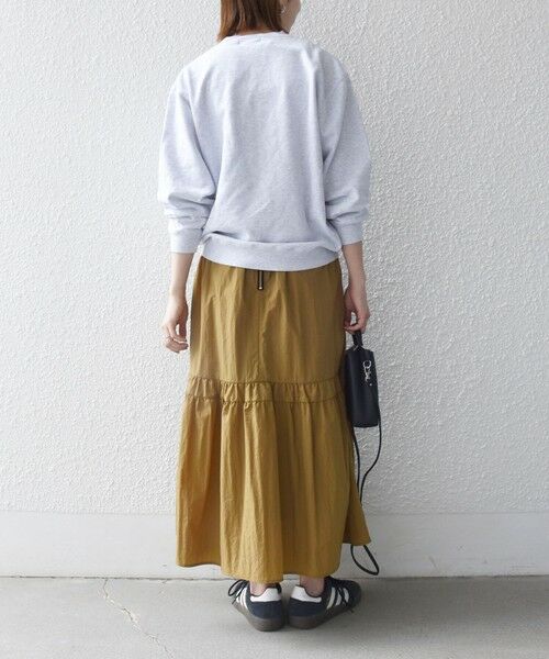 SHIPS / シップス ロング・マキシ丈スカート | 《予約》SHIPS any:〈洗濯機可能〉ウエスト リブ ギャザー スカート［NAVY BLUE］ | 詳細2