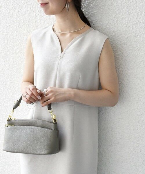 SHIPS / シップス ロング・マキシ丈ワンピース | 《予約》SHIPS any:〈洗濯機可能〉カーブネック ノースリーブ ワンピース［NAVY BLUE］ | 詳細6
