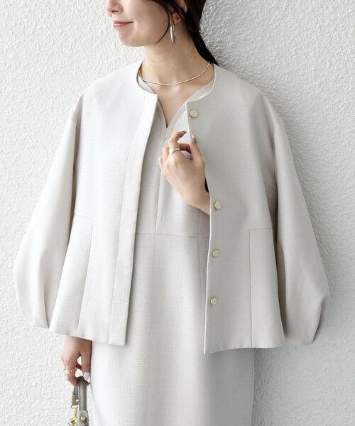SHIPS / シップス ロング・マキシ丈ワンピース | 《予約》SHIPS any:〈洗濯機可能〉カーブネック ノースリーブ ワンピース［NAVY BLUE］ | 詳細8