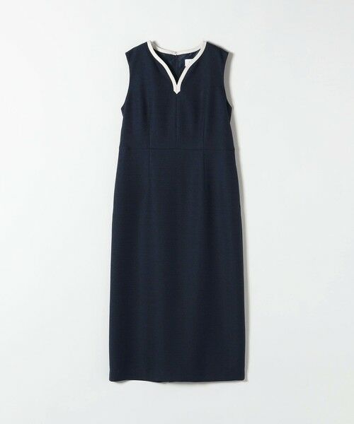 SHIPS / シップス ロング・マキシ丈ワンピース | 《予約》SHIPS any:〈洗濯機可能〉カーブネック ノースリーブ ワンピース［NAVY BLUE］ | 詳細16