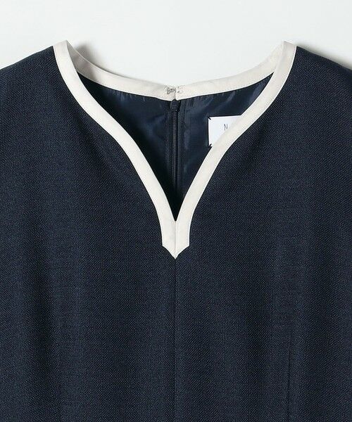 SHIPS / シップス ロング・マキシ丈ワンピース | 《予約》SHIPS any:〈洗濯機可能〉カーブネック ノースリーブ ワンピース［NAVY BLUE］ | 詳細17