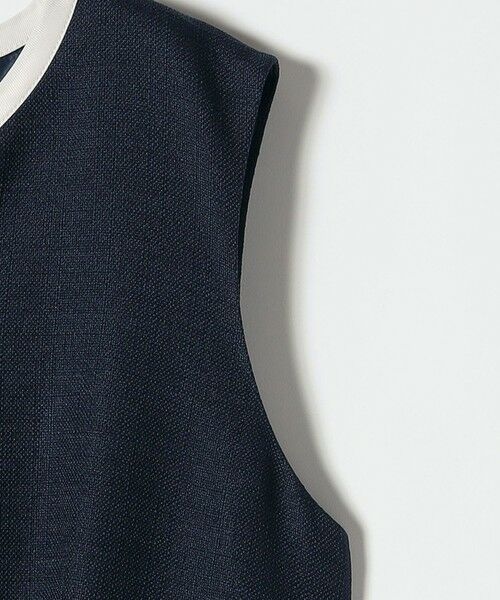 SHIPS / シップス ロング・マキシ丈ワンピース | 《予約》SHIPS any:〈洗濯機可能〉カーブネック ノースリーブ ワンピース［NAVY BLUE］ | 詳細18