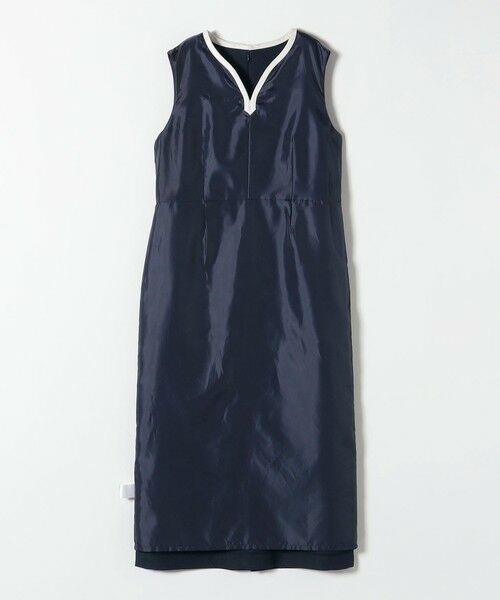 SHIPS / シップス ロング・マキシ丈ワンピース | 《予約》SHIPS any:〈洗濯機可能〉カーブネック ノースリーブ ワンピース［NAVY BLUE］ | 詳細23