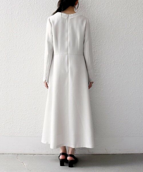 SHIPS / シップス ロング・マキシ丈ワンピース | 《予約》SHIPS any:〈洗濯機可能〉レースカラー ロング スリーブ ワンピース［NAVY BLUE］ | 詳細10