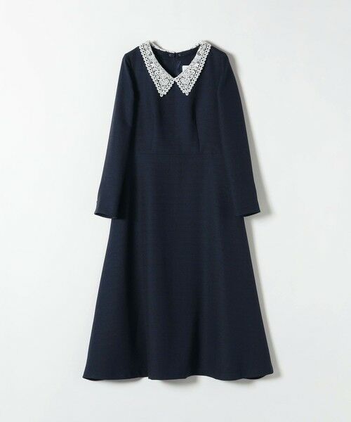 SHIPS / シップス ロング・マキシ丈ワンピース | 《予約》SHIPS any:〈洗濯機可能〉レースカラー ロング スリーブ ワンピース［NAVY BLUE］ | 詳細22