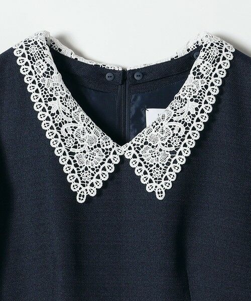SHIPS / シップス ロング・マキシ丈ワンピース | 《予約》SHIPS any:〈洗濯機可能〉レースカラー ロング スリーブ ワンピース［NAVY BLUE］ | 詳細23