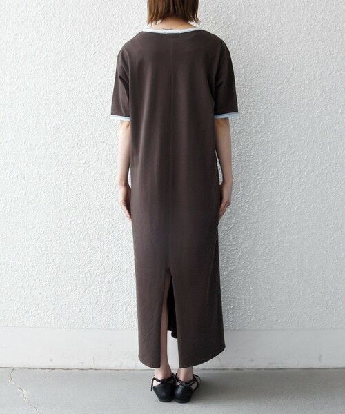 SHIPS / シップス ロング・マキシ丈ワンピース | SHIPS any:〈洗濯機可能〉バイカラー クルーネック TEE ワンピース | 詳細19