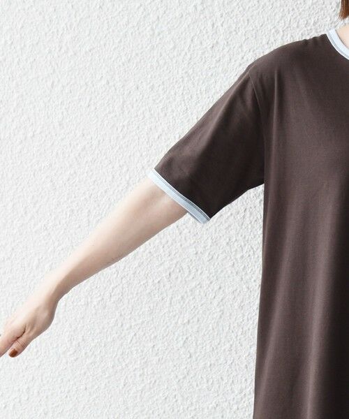 SHIPS / シップス ロング・マキシ丈ワンピース | SHIPS any:〈洗濯機可能〉バイカラー クルーネック TEE ワンピース | 詳細20