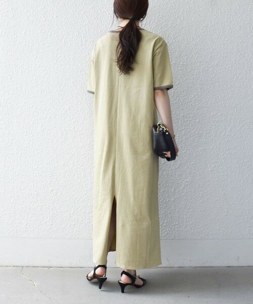 SHIPS / シップス ロング・マキシ丈ワンピース | SHIPS any:〈洗濯機可能〉バイカラー クルーネック TEE ワンピース | 詳細23