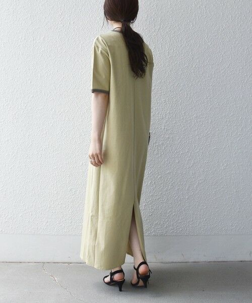 SHIPS / シップス ロング・マキシ丈ワンピース | SHIPS any:〈洗濯機可能〉バイカラー クルーネック TEE ワンピース | 詳細24