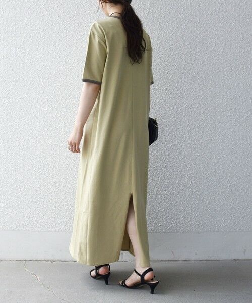 SHIPS / シップス ロング・マキシ丈ワンピース | SHIPS any:〈洗濯機可能〉バイカラー クルーネック TEE ワンピース | 詳細25