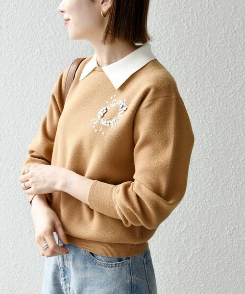 SHIPS / シップス ニット・セーター | 《予約》SHIPS any:〈手洗い可能〉ビジュー バイカラー コンパクト ニット プルオーバー | 詳細22