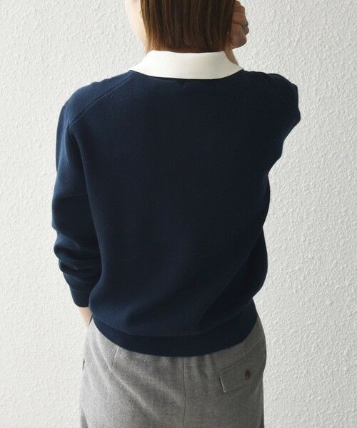 SHIPS / シップス ニット・セーター | 《予約》SHIPS any:〈手洗い可能〉ビジュー バイカラー コンパクト ニット プルオーバー | 詳細28