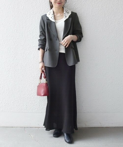 SHIPS / シップス テーラードジャケット | 《予約》SHIPS any:〈手洗い可能〉ウールライク レース カラー ジャケット［NAVY BLUE］ | 詳細1