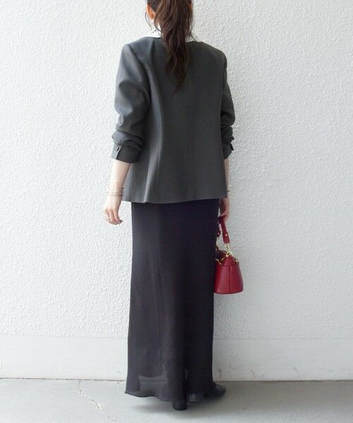 SHIPS / シップス テーラードジャケット | 《予約》SHIPS any:〈手洗い可能〉ウールライク レース カラー ジャケット［NAVY BLUE］ | 詳細2