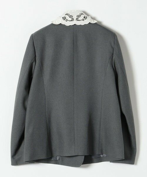 SHIPS / シップス テーラードジャケット | 《予約》SHIPS any:〈手洗い可能〉ウールライク レース カラー ジャケット［NAVY BLUE］ | 詳細14