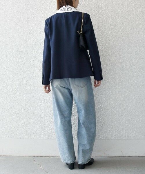 SHIPS / シップス テーラードジャケット | 《予約》SHIPS any:〈手洗い可能〉ウールライク レース カラー ジャケット［NAVY BLUE］ | 詳細23