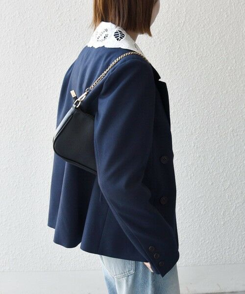 SHIPS / シップス テーラードジャケット | 《予約》SHIPS any:〈手洗い可能〉ウールライク レース カラー ジャケット［NAVY BLUE］ | 詳細26