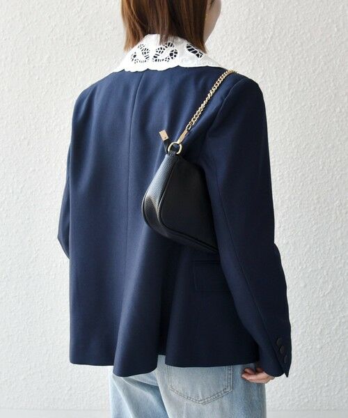 SHIPS / シップス テーラードジャケット | 《予約》SHIPS any:〈手洗い可能〉ウールライク レース カラー ジャケット［NAVY BLUE］ | 詳細27
