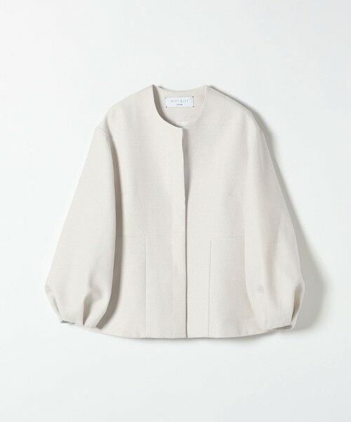 SHIPS / シップス ノーカラージャケット | 《予約》SHIPS any:〈手洗い可能〉パフ スリーブ ノーカラー ジャケット［NAVY BLUE］ | 詳細7