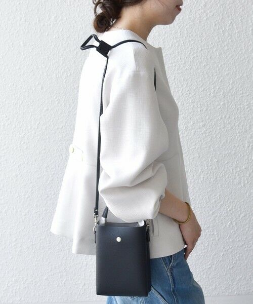 SHIPS / シップス ノーカラージャケット | 《予約》SHIPS any:〈手洗い可能〉パフ スリーブ ノーカラー ジャケット［NAVY BLUE］ | 詳細5