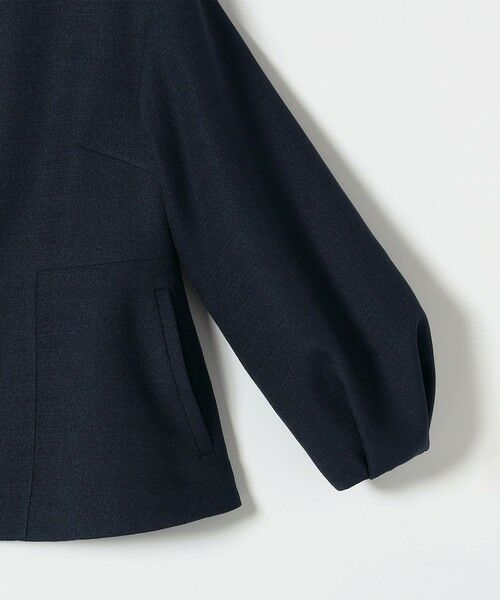 SHIPS / シップス ノーカラージャケット | 《予約》SHIPS any:〈手洗い可能〉パフ スリーブ ノーカラー ジャケット［NAVY BLUE］ | 詳細17