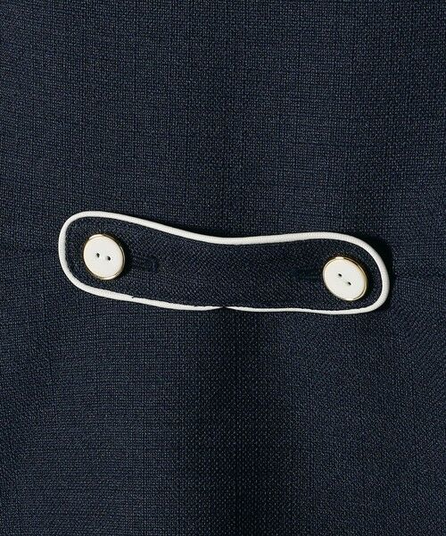 SHIPS / シップス ノーカラージャケット | 《予約》SHIPS any:〈手洗い可能〉パフ スリーブ ノーカラー ジャケット［NAVY BLUE］ | 詳細21
