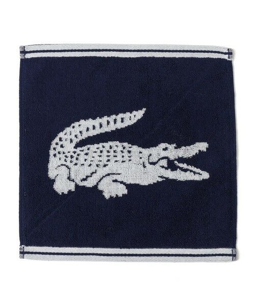 SHIPS / シップス ハンカチ | LACOSTE: ワニロゴ ハンカチ タオル（ネイビー）