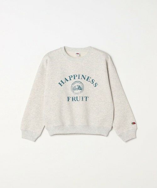 SHIPS / シップス スウェット | FRUIT OF THE LOOM:〈洗濯機可能〉レトロ ロゴプリント スウェット<KIDS>(ライトグレー)