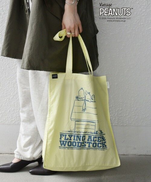 SHIPS / シップス トートバッグ | FRUIT OF THE LOOM: PEANUTS グラフィック トートバッグ<KIDS>（イエロー）