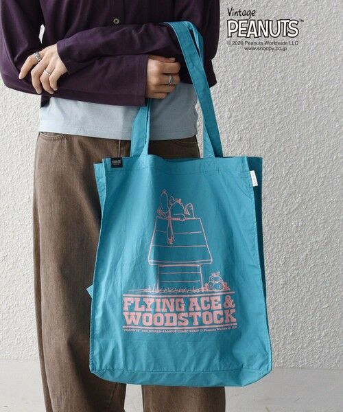 SHIPS / シップス トートバッグ | FRUIT OF THE LOOM: PEANUTS グラフィック トートバッグ<KIDS>（ブルー系）