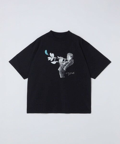 SHIPS / シップス Tシャツ | WEB限定｜ジャズ オーバーサイズ ショートスリーブ Tシャツ（ブラック）
