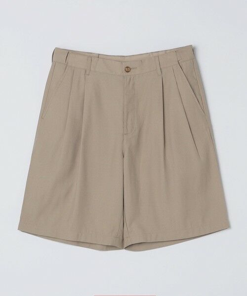SHIPS / シップス その他パンツ | WEB限定｜リネン 2タック ワイド ショート パンツ（カーキ）