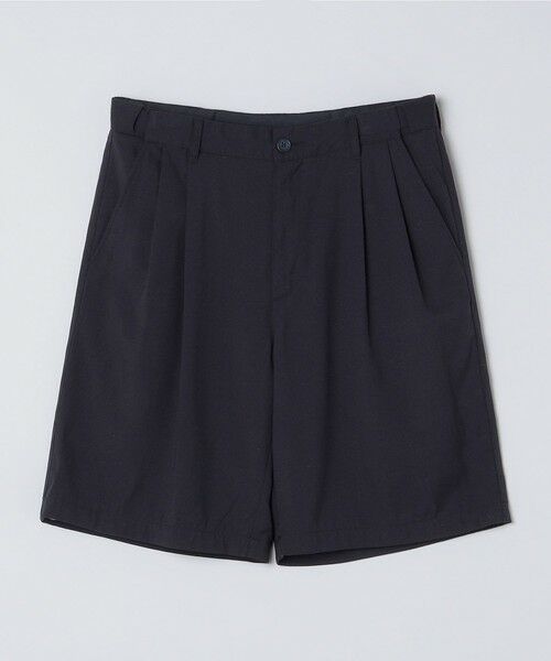 SHIPS / シップス その他パンツ | WEB限定｜リネン 2タック ワイド ショート パンツ（ネイビー）