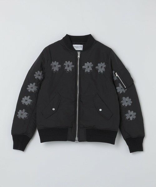 SHIPS / シップス ブルゾン | NOMARHYTHM TEXTILE:  Flower Embroidery Flight Jacket（ブラック）