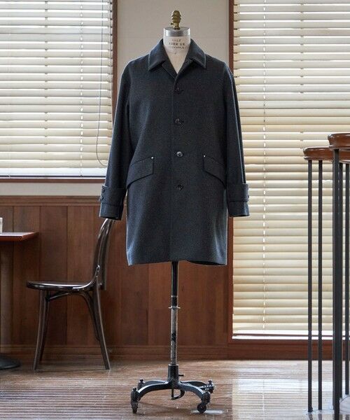 SHIPS / シップス ステンカラーコート | 【SHIPS別注】MACKINTOSH: HUMBIE SL メルトン コート（ダークグレー）