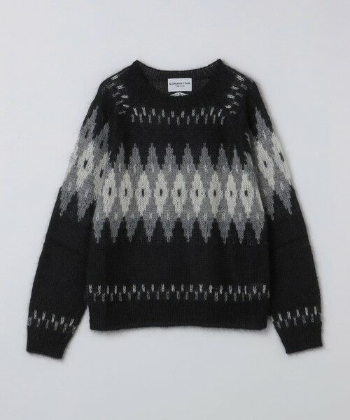 SHIPS / シップス ニット・セーター | NOMARHYTHM TEXTILE:  Hand Knit Snowflake Sweater（ブラック）