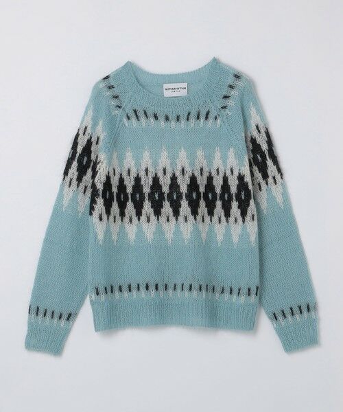 SHIPS / シップス ニット・セーター | NOMARHYTHM TEXTILE:  Hand Knit Snowflake Sweater（ライトブルー）