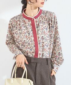 SHIPS / シップス シャツ・ブラウス | 〈手洗い可能〉MULHOUSE  フラワー プリント ギャザー シャツ