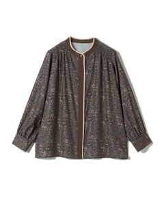 SHIPS / シップス シャツ・ブラウス | 〈手洗い可能〉MULHOUSE  フラワー プリント ギャザー シャツ