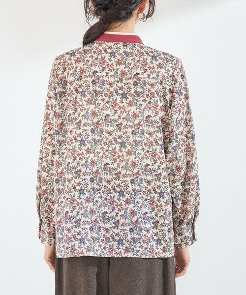 SHIPS / シップス シャツ・ブラウス | 〈手洗い可能〉MULHOUSE  フラワー プリント ギャザー シャツ | 詳細10