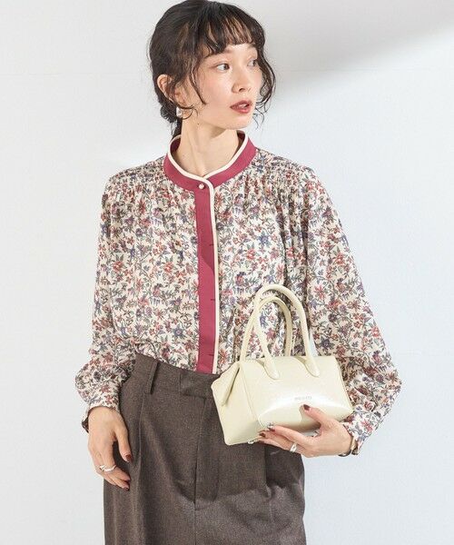 SHIPS / シップス シャツ・ブラウス | 〈手洗い可能〉MULHOUSE  フラワー プリント ギャザー シャツ | 詳細14