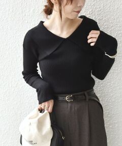 SHIPS / シップス ニット・セーター | 《予約》【WEB限定 】〈手洗い可能〉ビッグ カラー リブ ニット◆