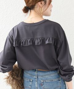 SHIPS / シップス Tシャツ | 《予約》【WEB限定】〈洗濯機可能〉オーガニックコットン フリル ロングスリーブ TEE