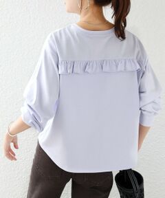 SHIPS / シップス Tシャツ | 《予約》【WEB限定】〈洗濯機可能〉オーガニックコットン フリル ロングスリーブ TEE