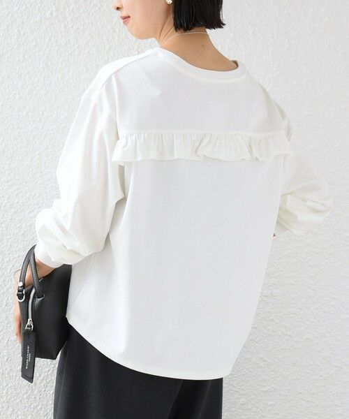 SHIPS / シップス Tシャツ | 《予約》【WEB限定】〈洗濯機可能〉オーガニックコットン フリル ロングスリーブ TEE | 詳細6