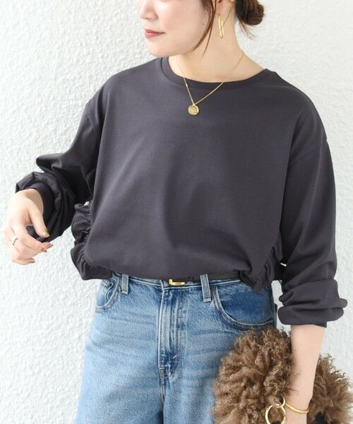 SHIPS / シップス Tシャツ | 《予約》【WEB限定】〈洗濯機可能〉オーガニックコットン フリル ロングスリーブ TEE | 詳細18